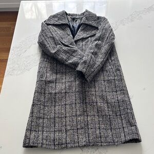 Halogen Black and Gray Trench Coat